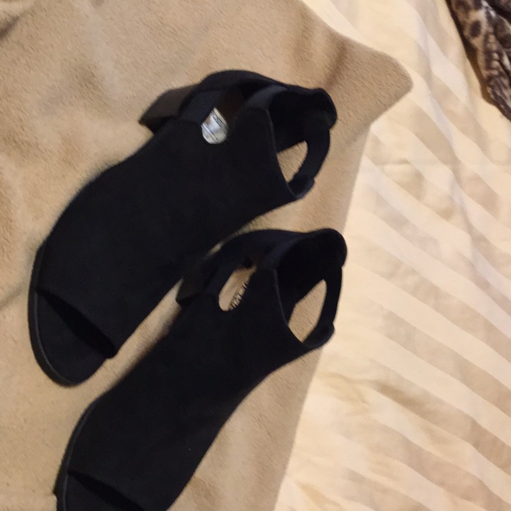 Open toe booties